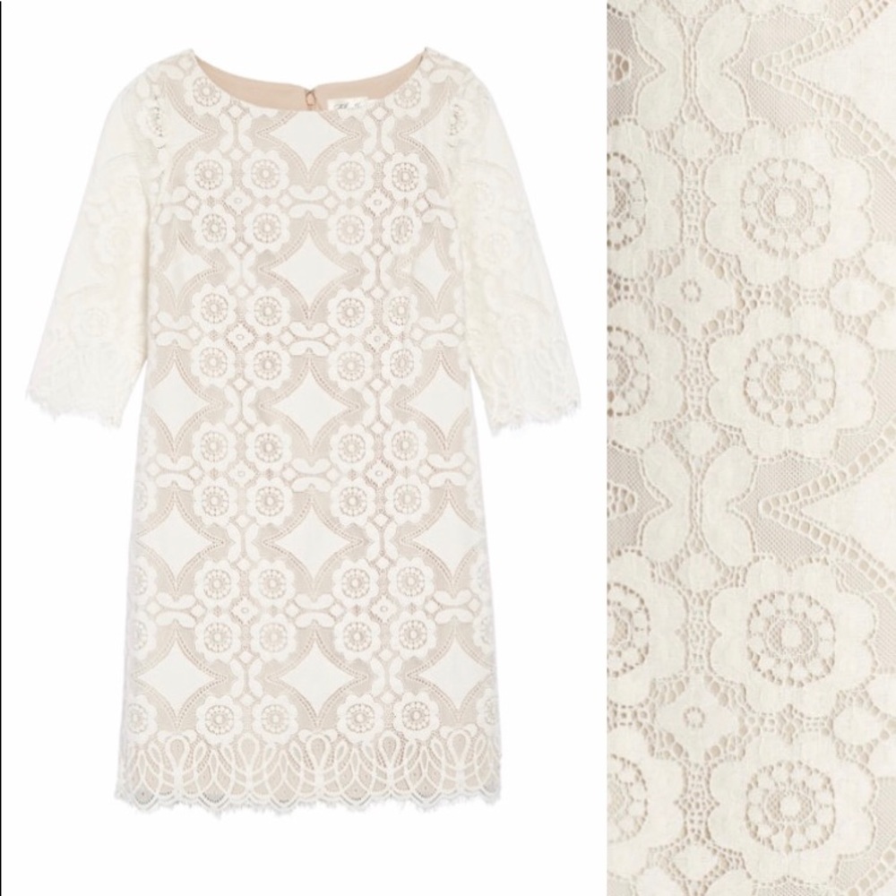 White lace dress.